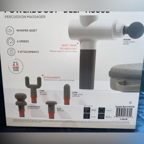 ✨The Sharper Image - Powerboost Deep Tissue Percussion Massager Version 2.0✨ - Picture 8 of 16